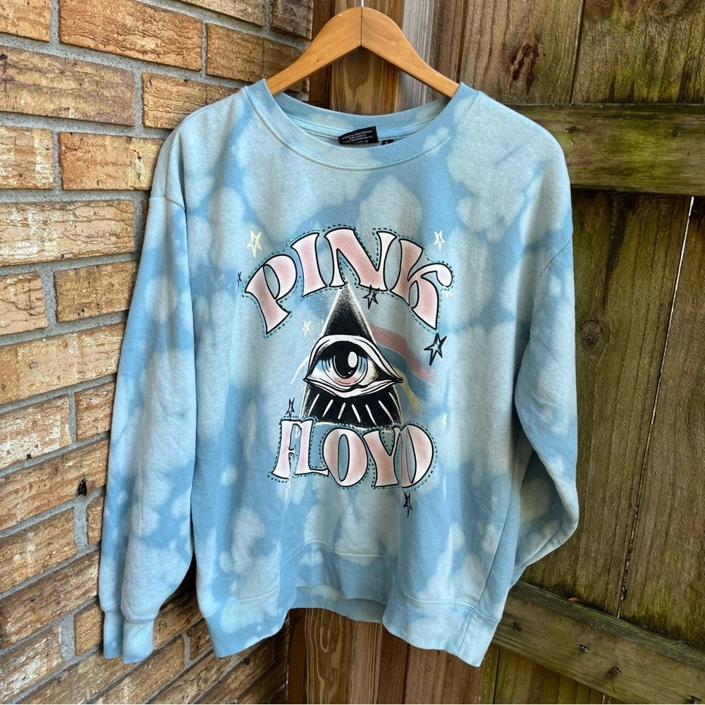 Pink Floyd Blue and White Sweatshirt